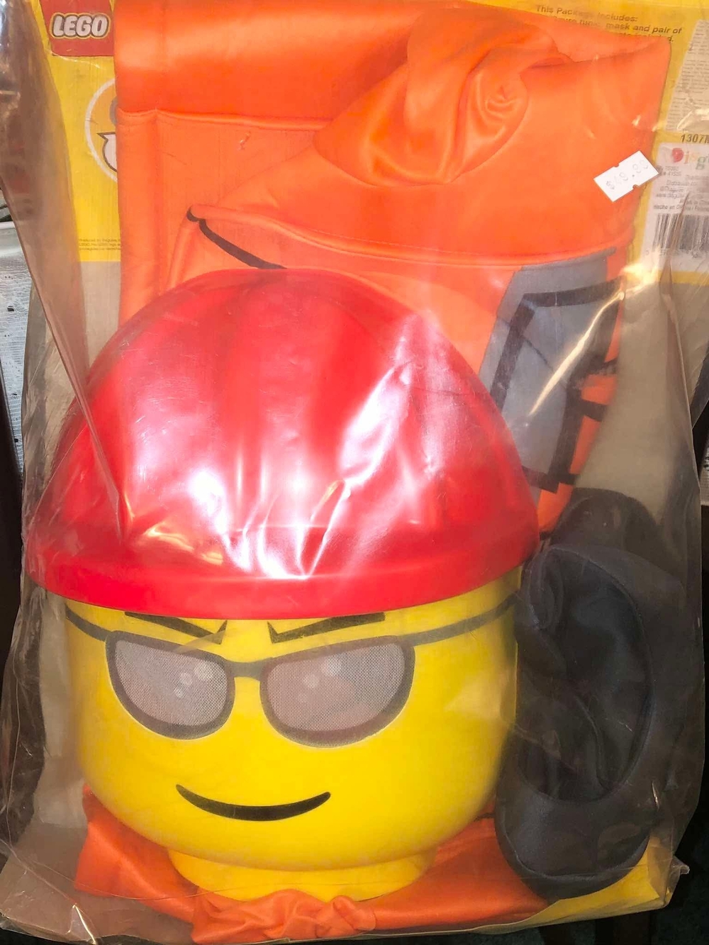 LEGO Construction Worker Costume Orange w/ Mask Size 4-6